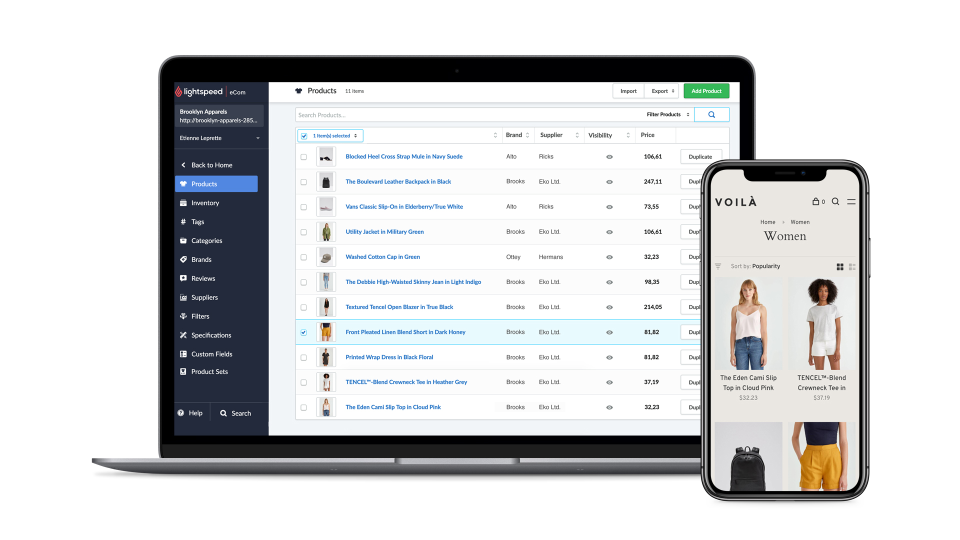 screenshot of Lightspeed Retail